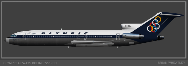 Olympic Airways Boeing 727-200 – Brian's Retro AI